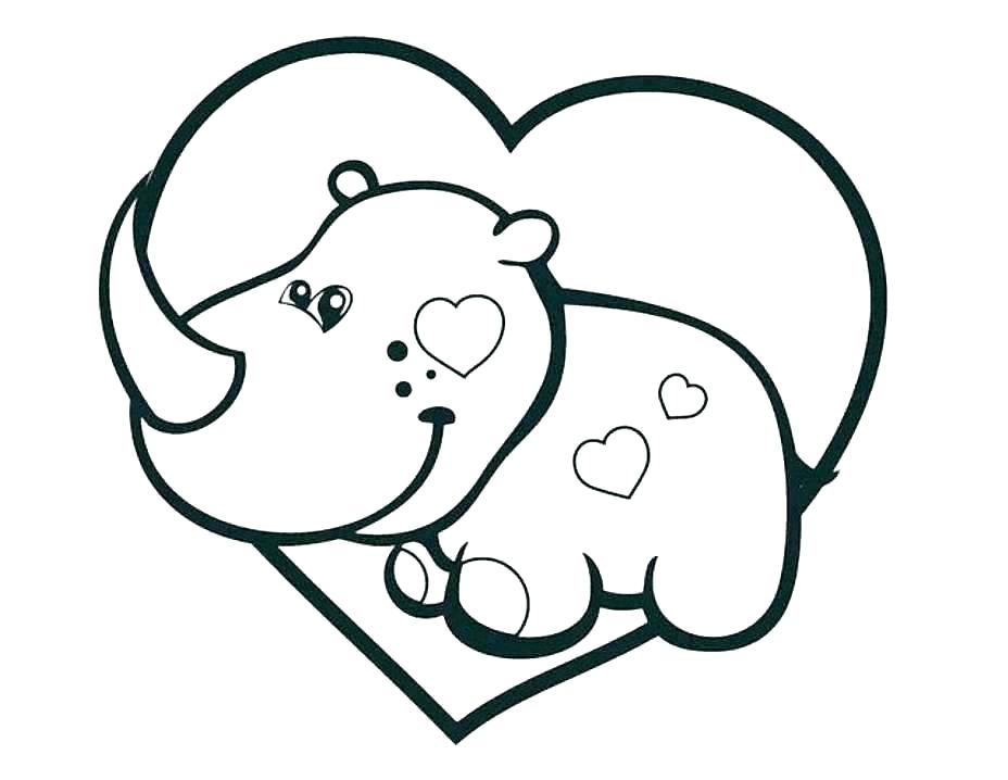 928x718 Rhinoceros Coloring Page