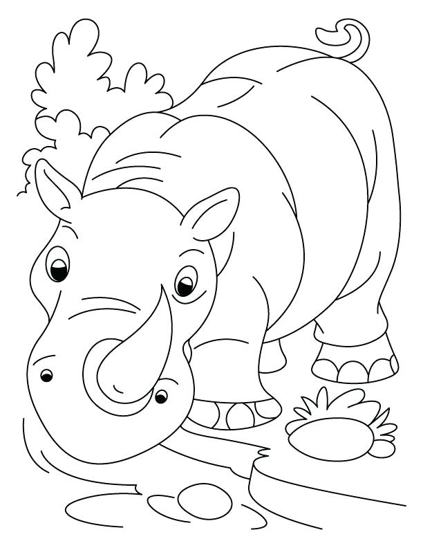 612x792 Kids With Rhino Coloring Page Baby Rhino Coloring Page
