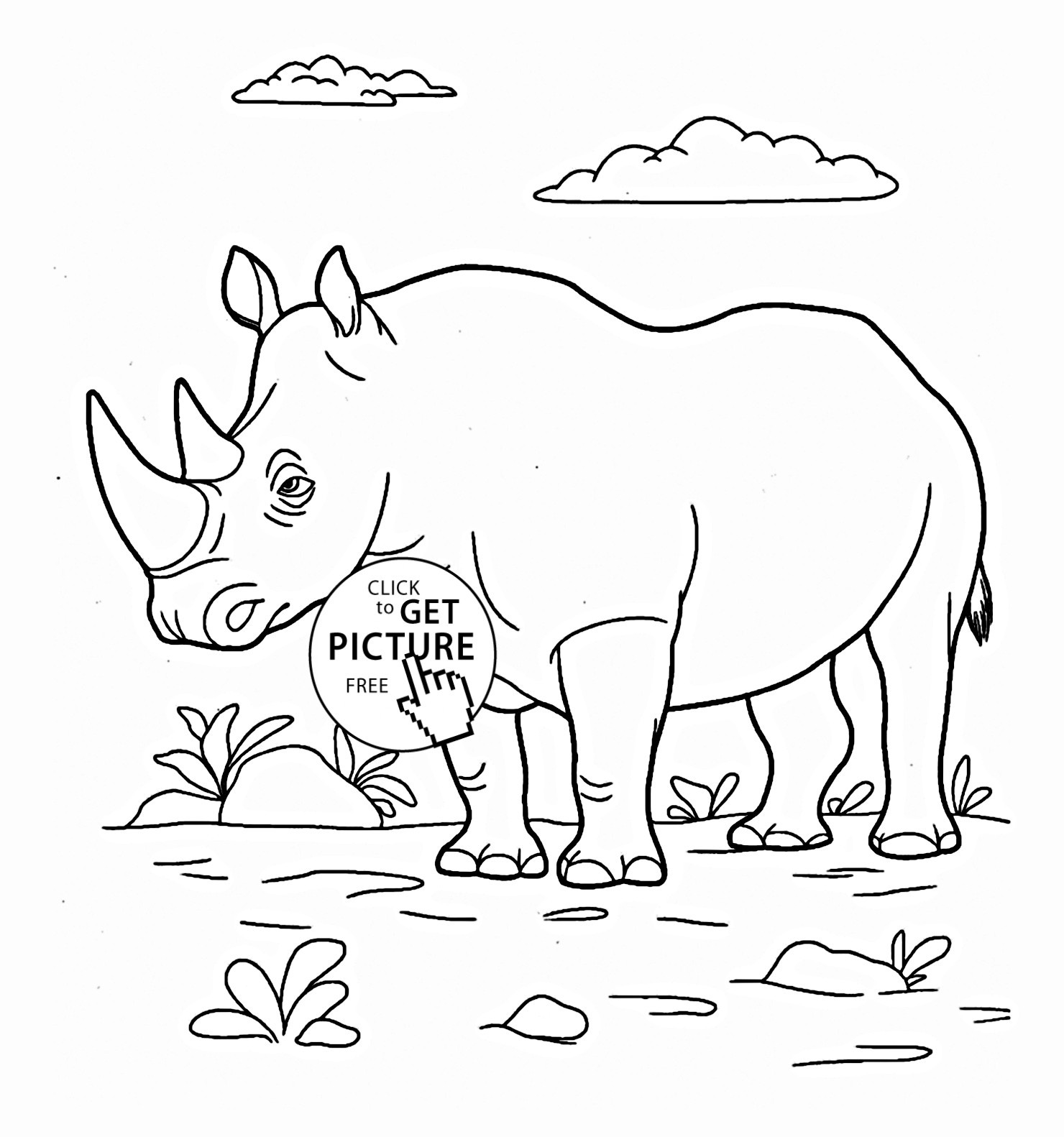 Rhinoceros Coloring Pages at GetDrawings | Free download