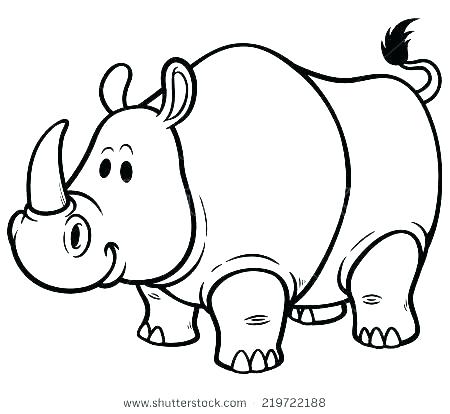 450x414 Rhino Coloring Pages R Rhinoceros Coloring Page Free Printable