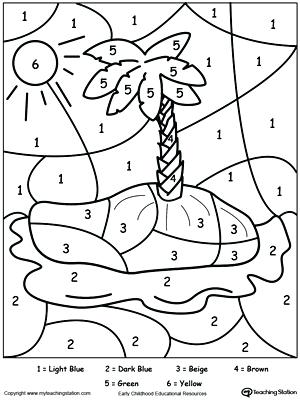 300x400 Island Coloring Page Color