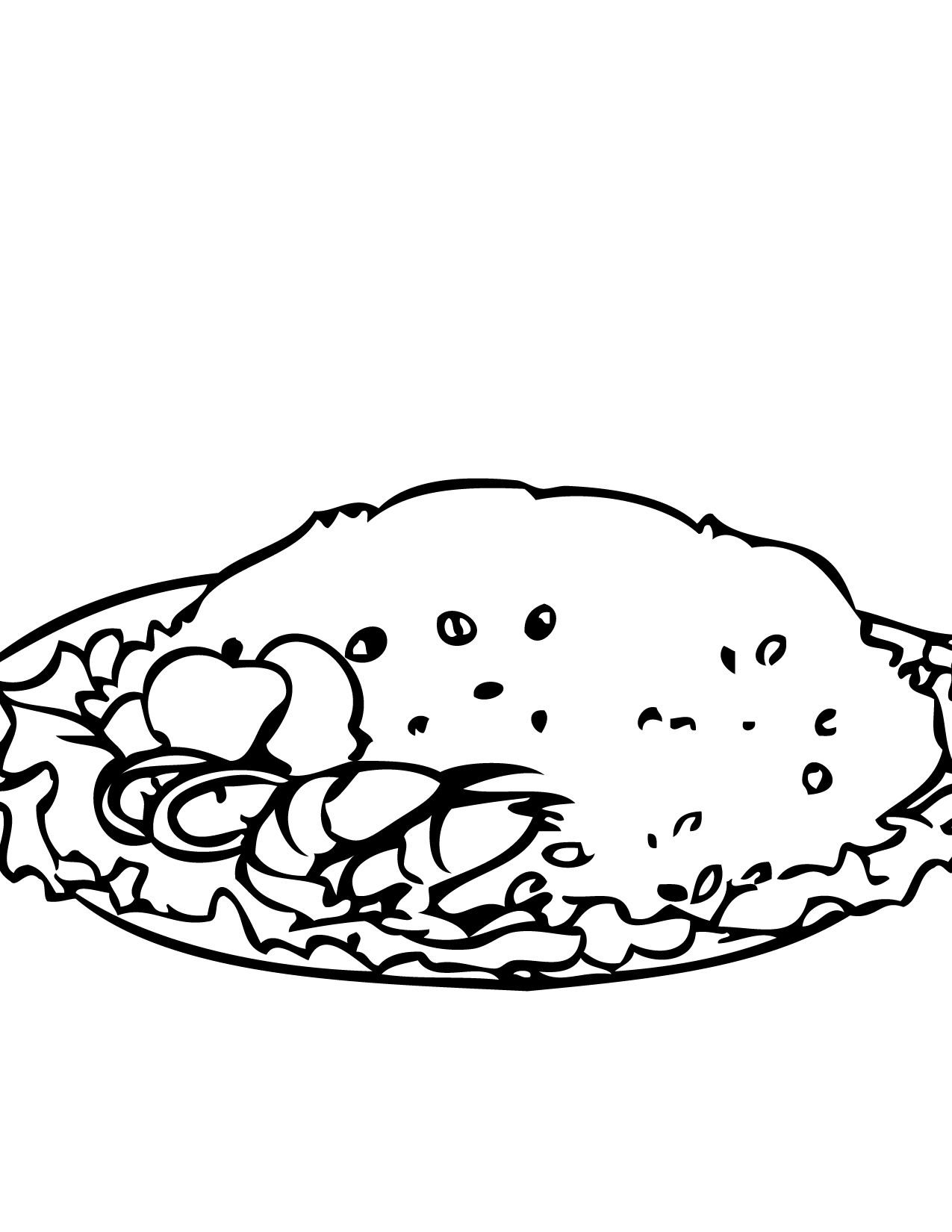 1275x1650 Fried Rice Coloring Page