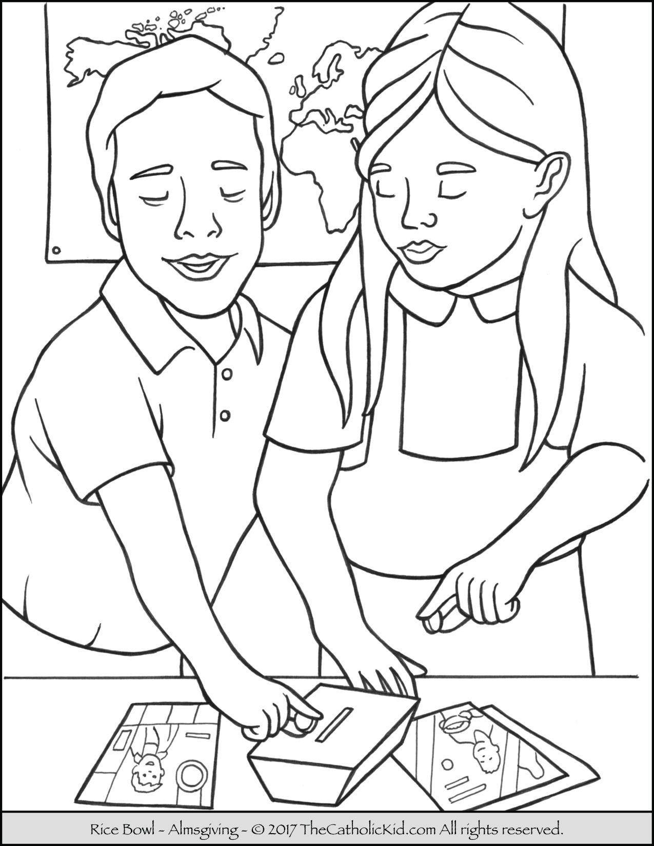 1275x1650 Lent Rice Bowl Coloring Page Lent Children