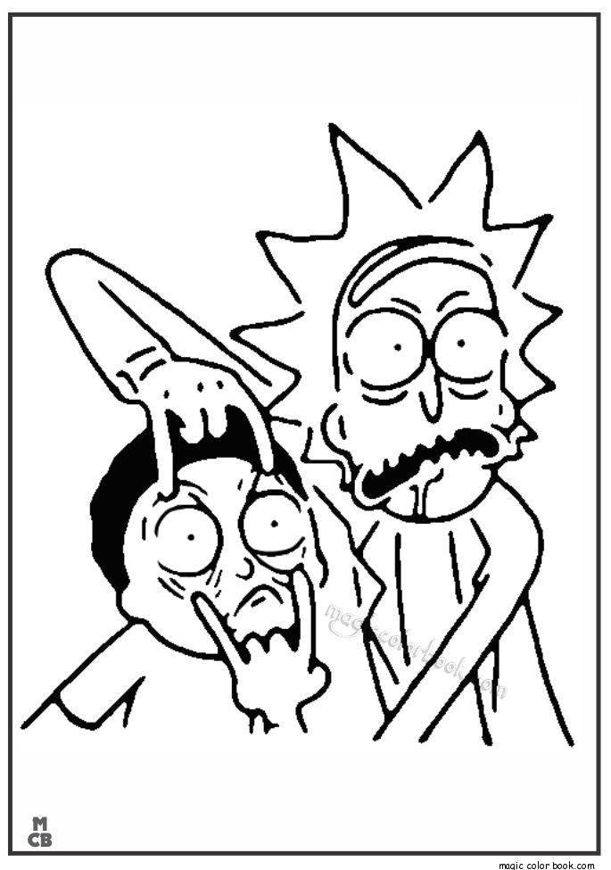 685x975 Rick Morty Coloring Pages Products I Love