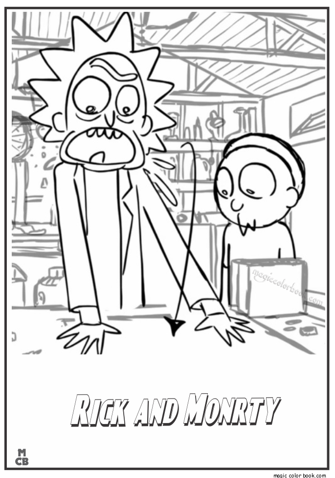 685x975 Rick Morty Coloring Pages