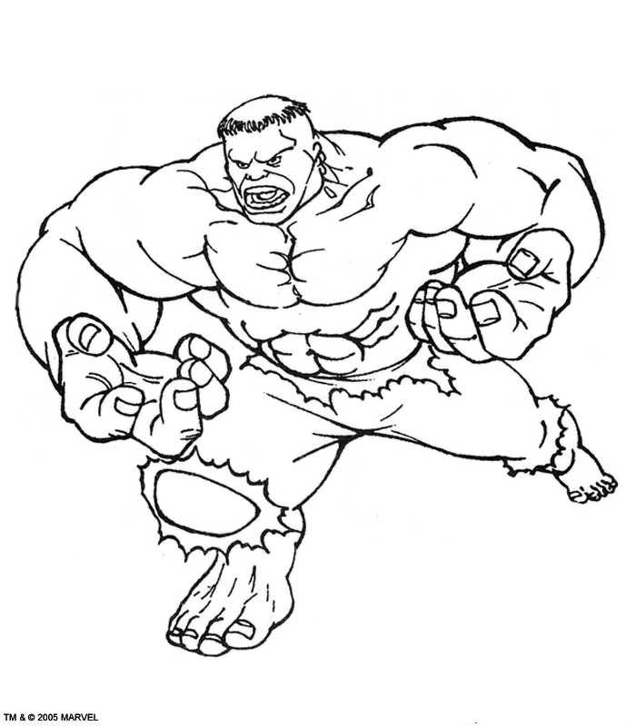 700x800 Hulk Coloring Pages