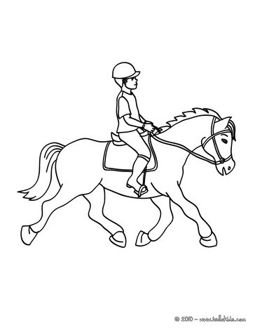 364x470 Man Riding A Horse Coloring Pages