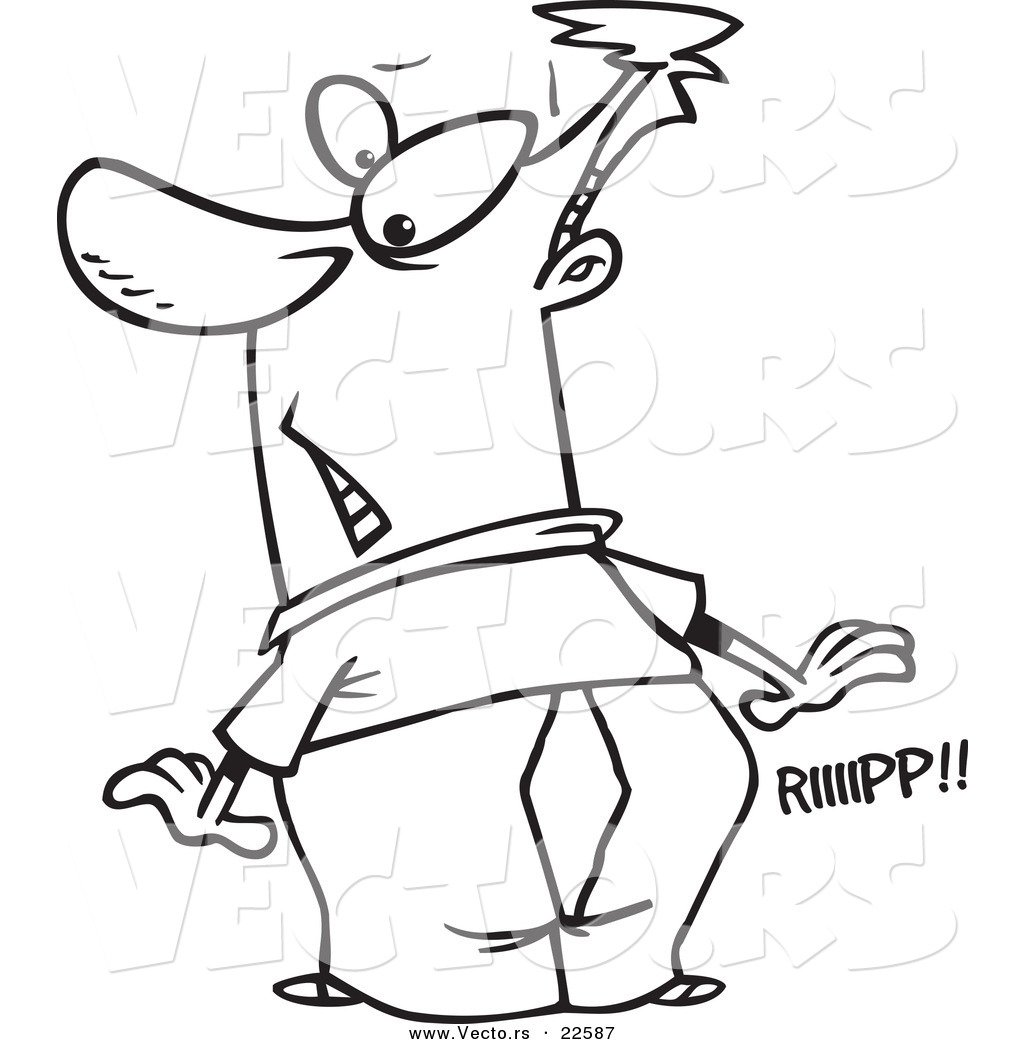 1024x1044 Vector Of A Cartoon Man With Ripping Pants