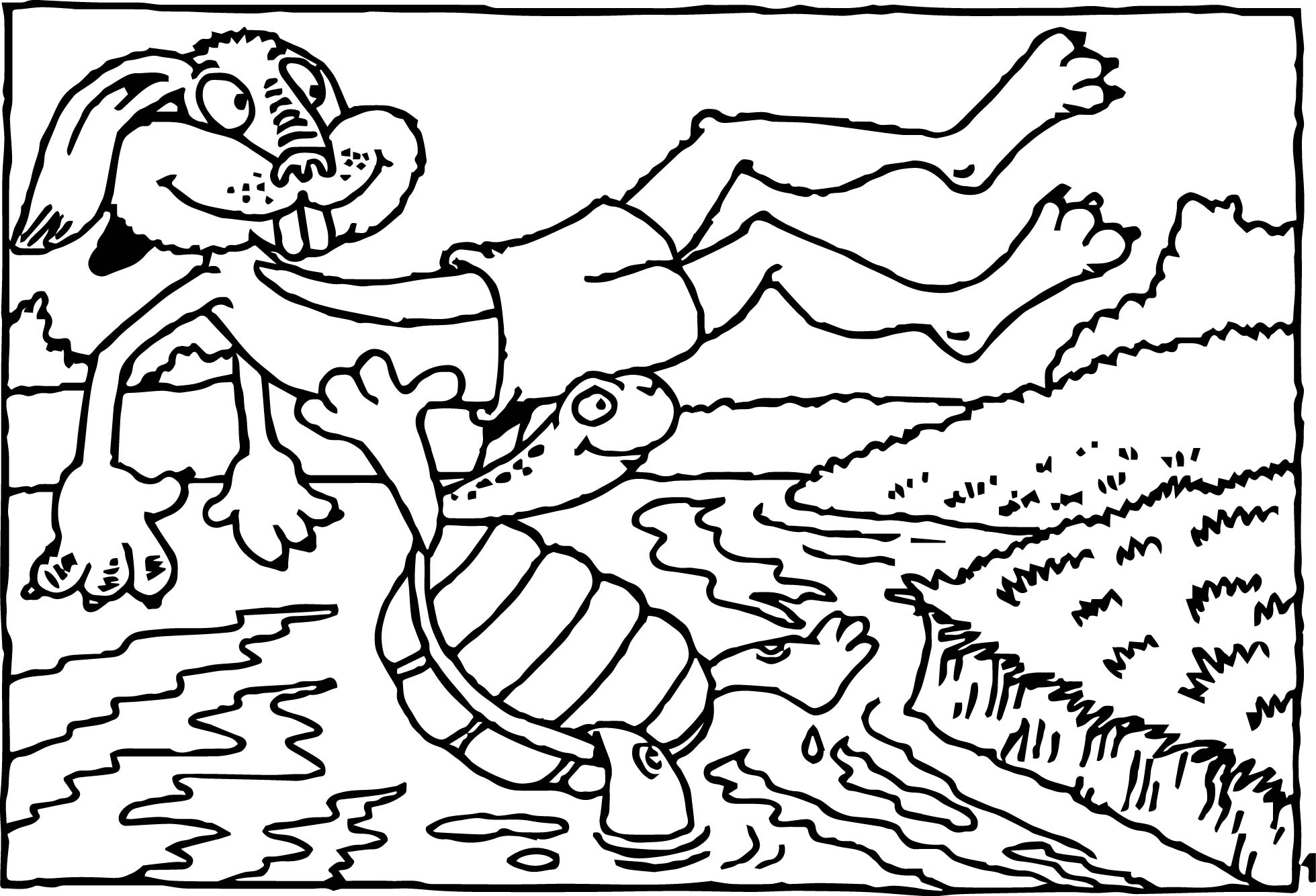1959x1334 River Coloring Pages Tortoise Turtle Page Wecoloringpage