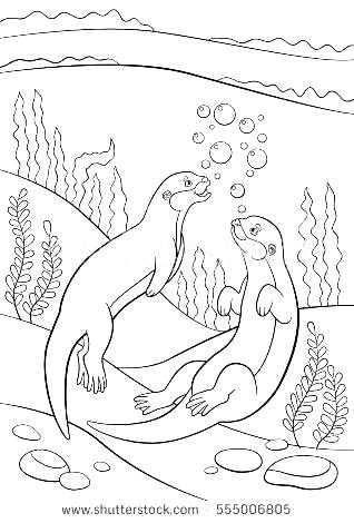 318x470 Sea Otter Coloring Pages