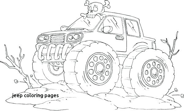 600x361 Jeep Coloring Page Car Monster Truck F Road Coloring Page F Road