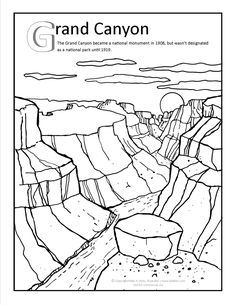 236x305 Grand Canyon Coloring Page