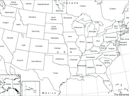440x330 Map Of Mexico To Color Free Flag To Road Map Texas New Mexico