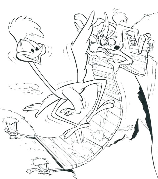 600x680 Road Runner Coloring Page Coyote Coloring Pages Wile Coyote