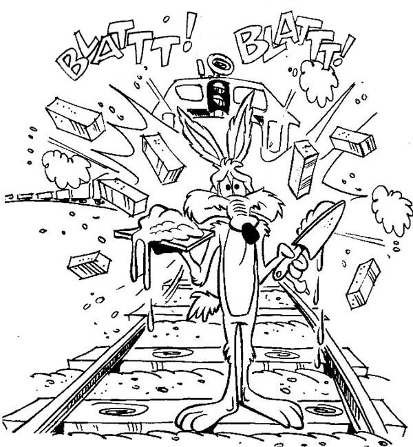600x650 Wile E Coyote Fail Chasing Roadrunner End Up Crashing With Train