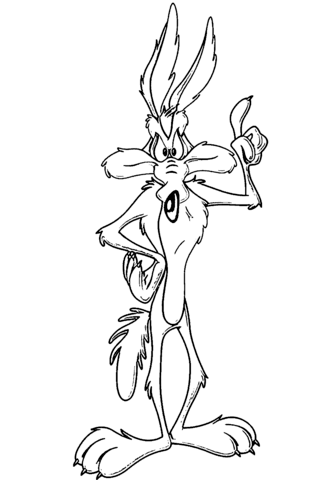 330x480 Wile E Coyote Coloring Page Looney Tunes Looney