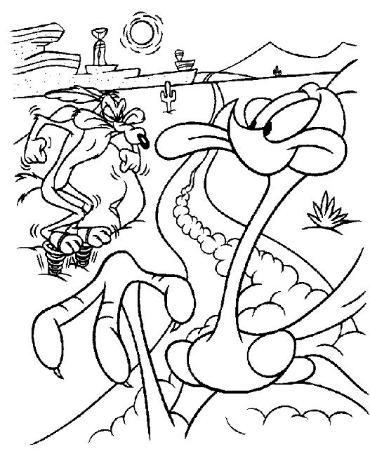 527x650 Looney Tunes Coloring Pages Roadrunner Cartoon