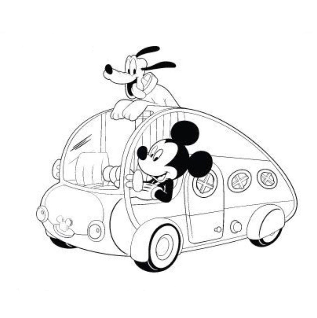 1081x1083 Mickey Road Trip Coloring Page Coloring Pages