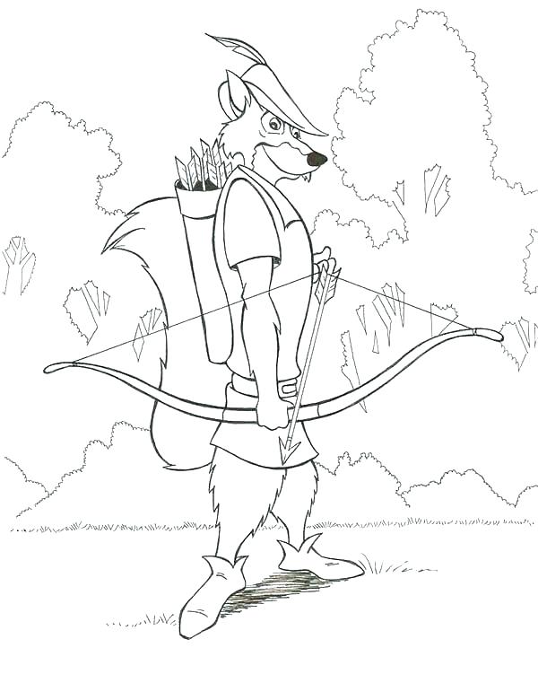 600x751 Robin Hood Coloring Page Robin Hood Coloring Pages Pick An Arrow