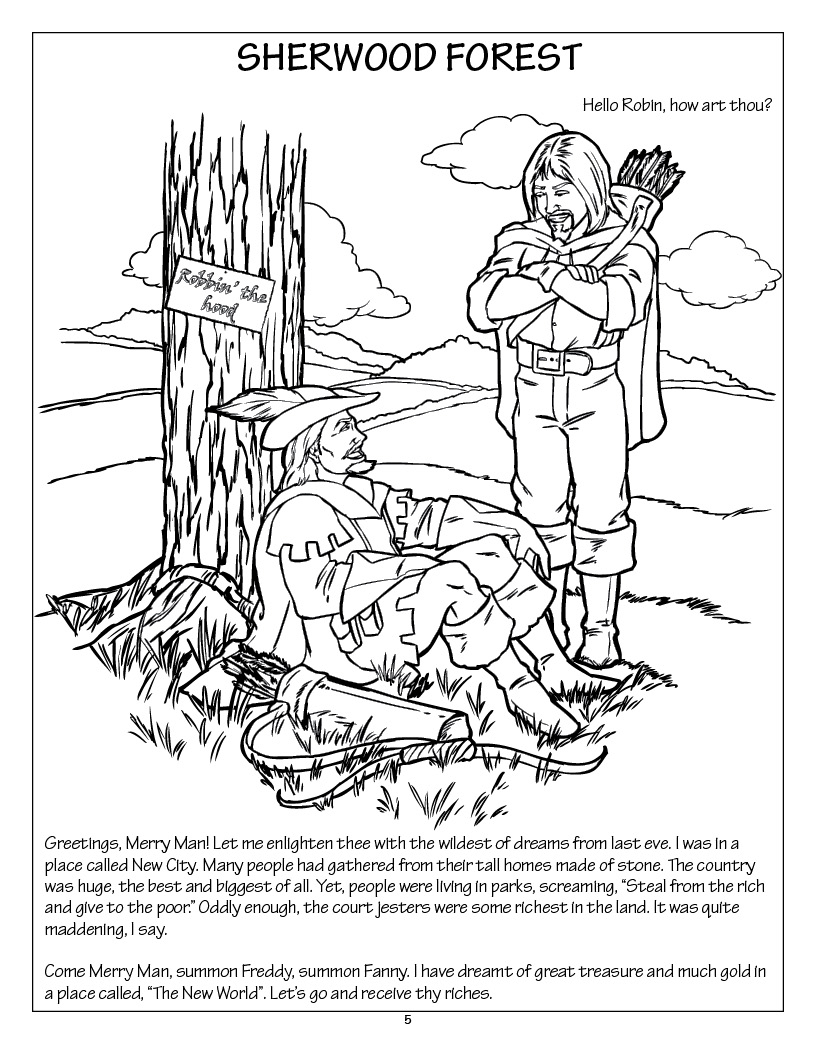 816x1056 Robin Hood Coloring Pages