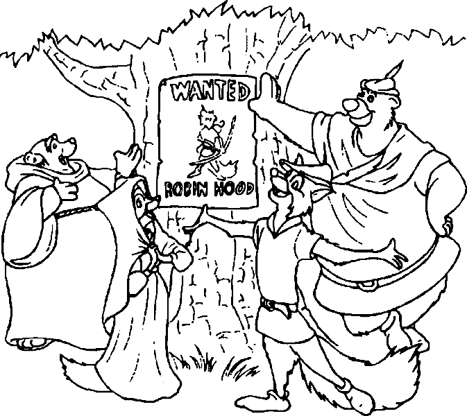 673x600 Robin Hood Coloring Pages