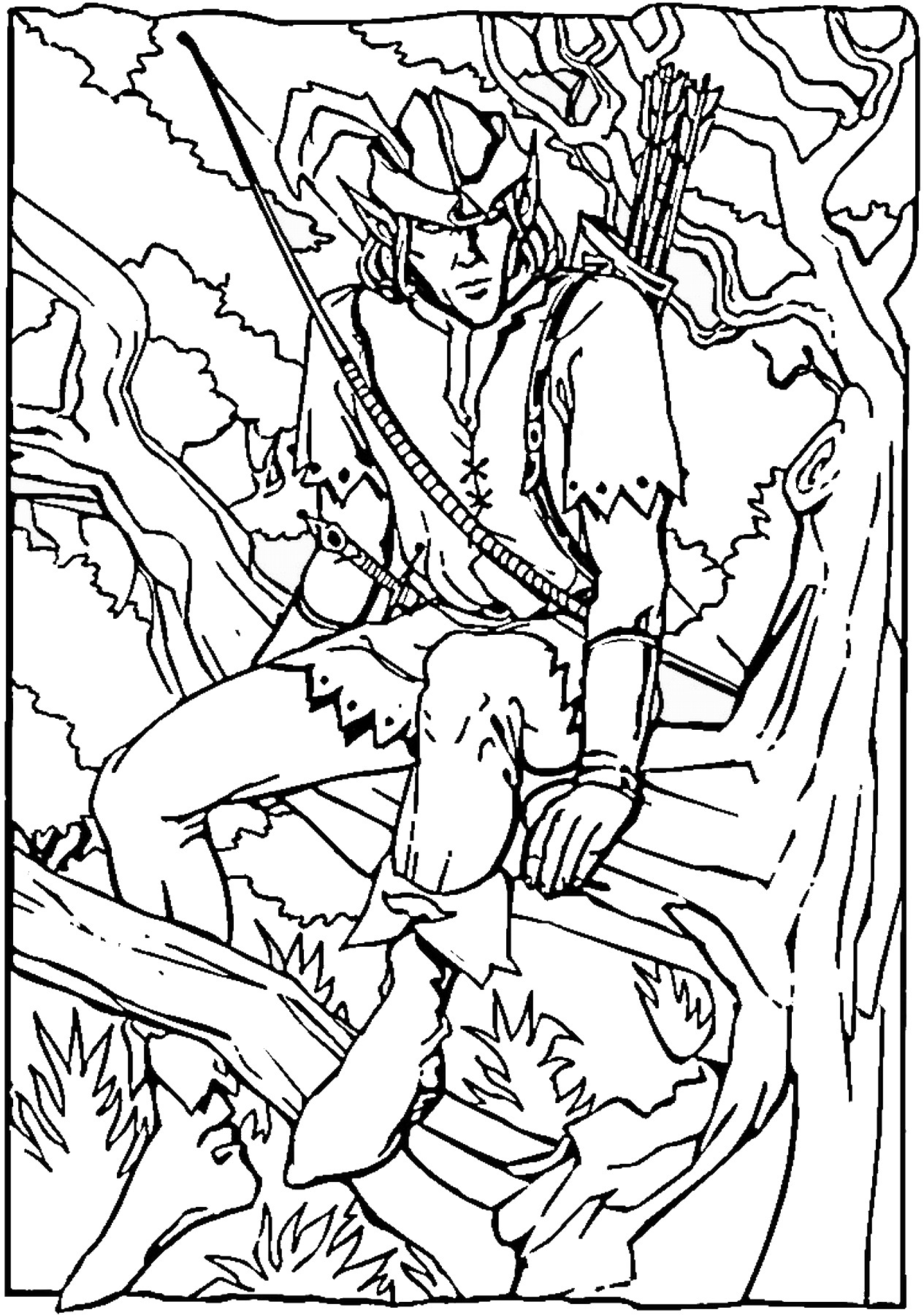 1265x1800 Robin Hood Coloring Pages Gallery