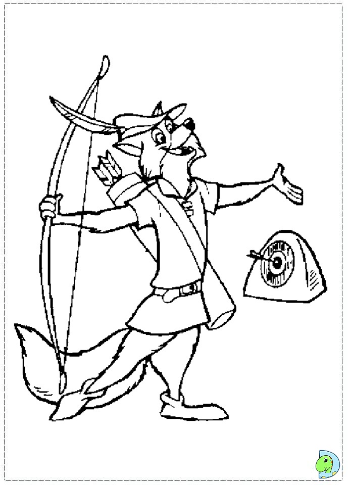 691x960 Robin Hood Coloring Page