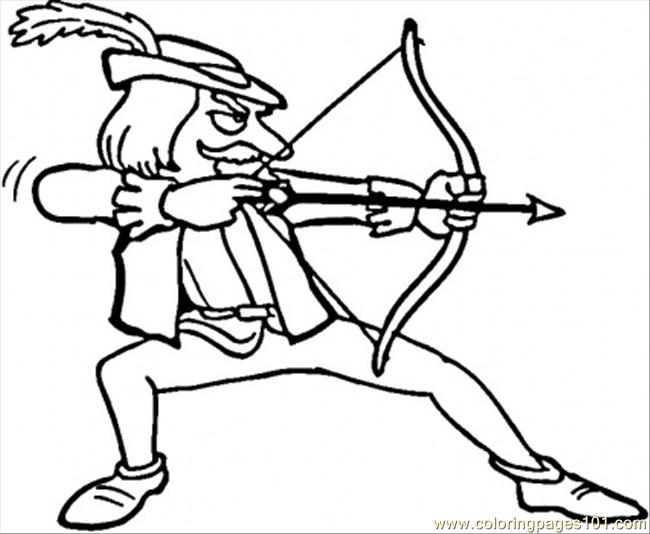 650x534 Robin Hood Coloring Page