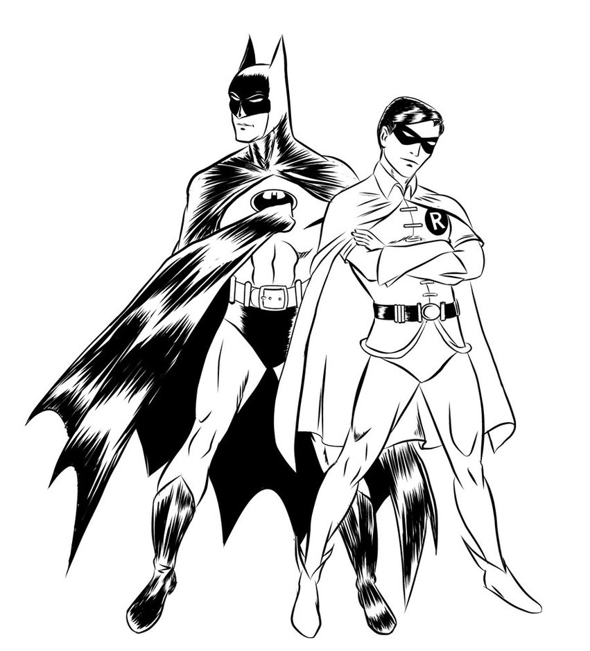 851x939 Extraordinary Batman And Robin Coloring Pages For Kids