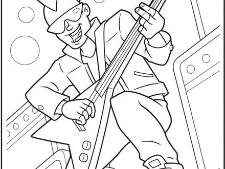 440x330 Rock N Roll Coloring Pages And Home S