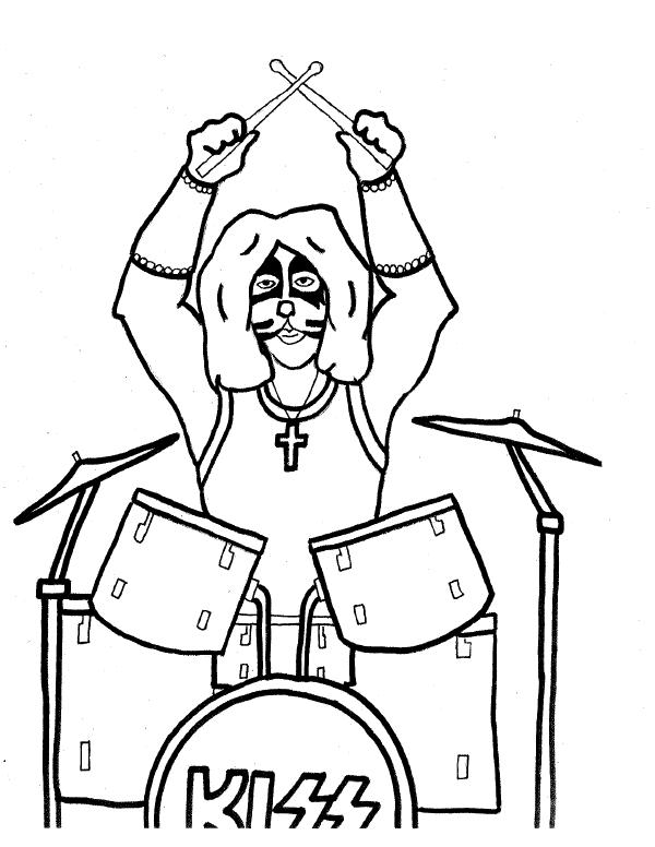 600x776 Kiss Rock Band Coloring Pages Kiss Coloring Pages