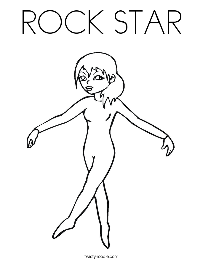 685x886 Rock Star Coloring Page