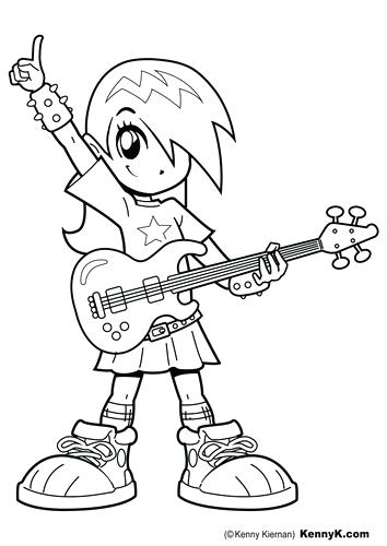 354x500 Rock Star Coloring Pages