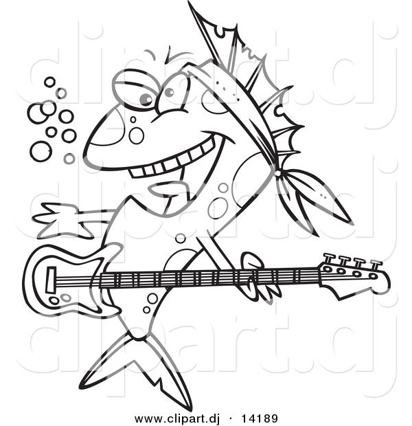600x620 Vector Of Cartoon Rocker Fish