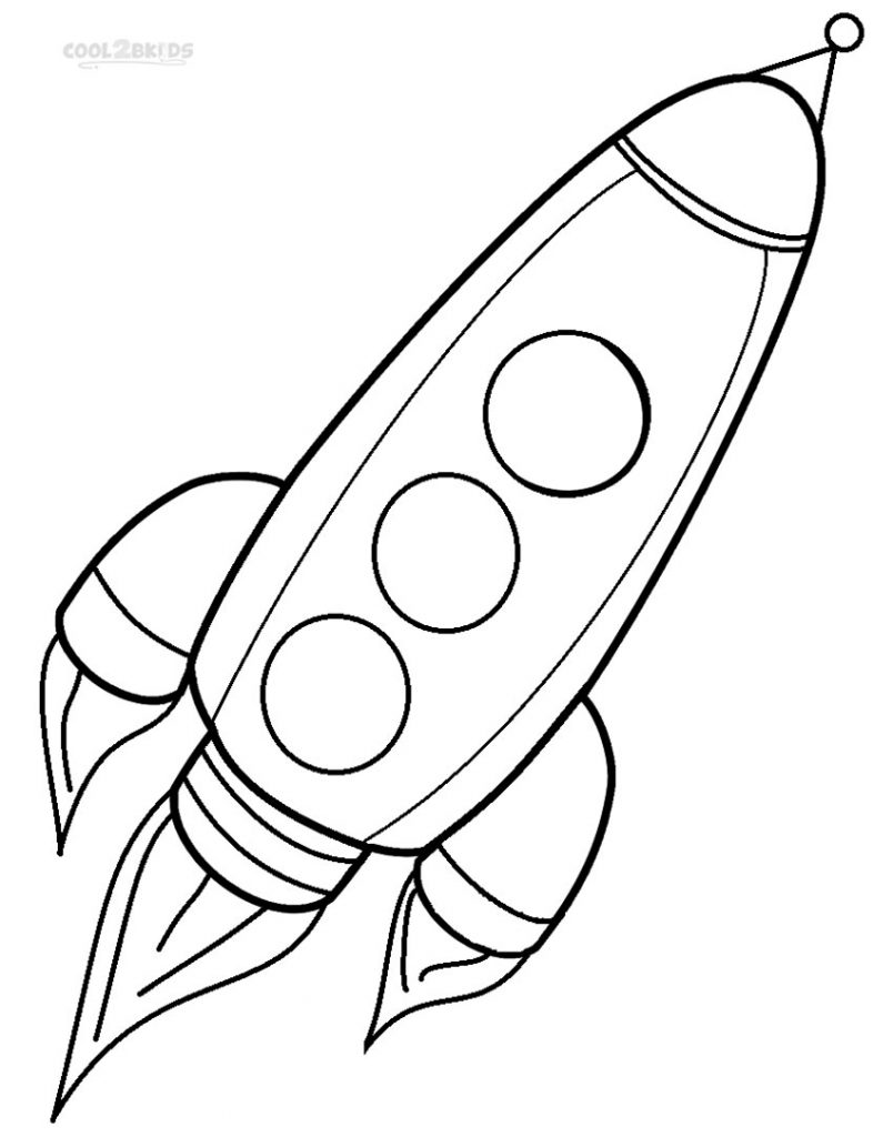 804x1024 Rocket Ship Coloring Page