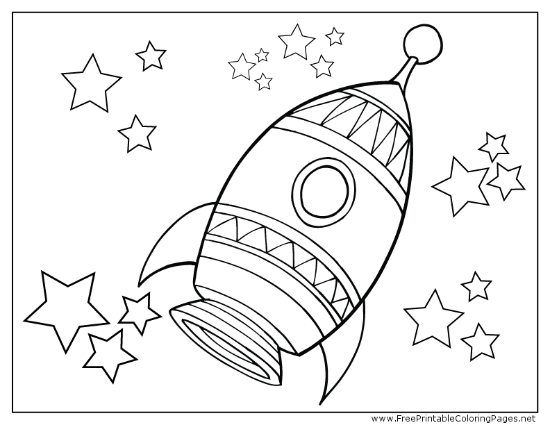 792x612 Space Rocket Ship Coloring Pages