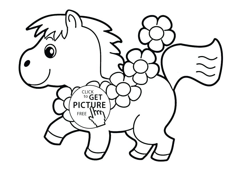 827x609 Horse Coloring Pages Printable