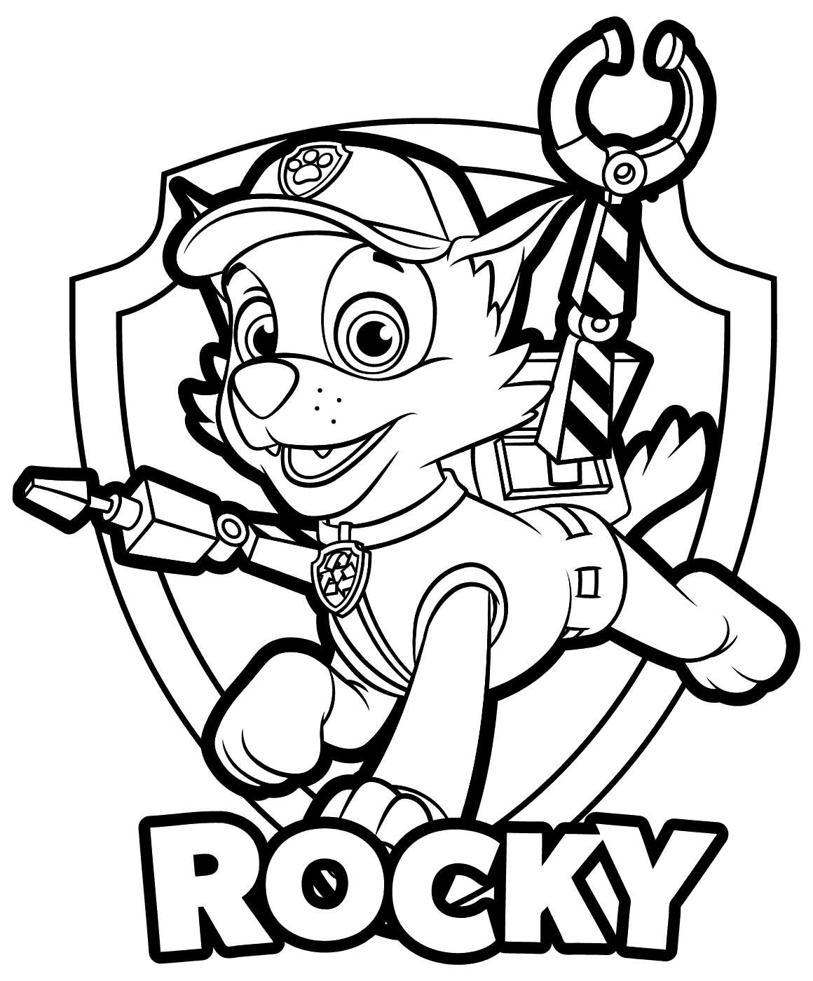 1160x1400 Paw Patrol Rocky Coloring Pages