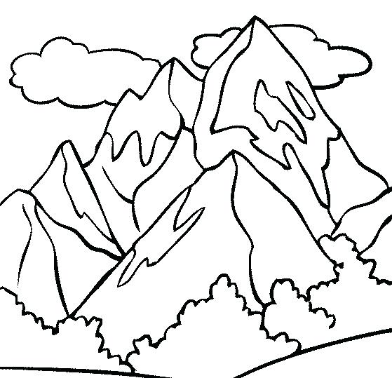 559x539 Mountain Coloring Pages Mountain Top Coloring Page Rocky Mountain