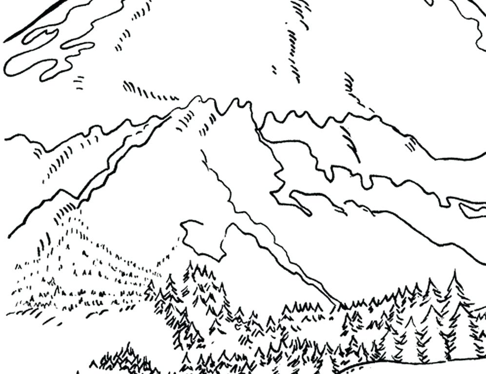 997x768 Mountains Coloring Page Mountain Coloring Page Coloring Pages