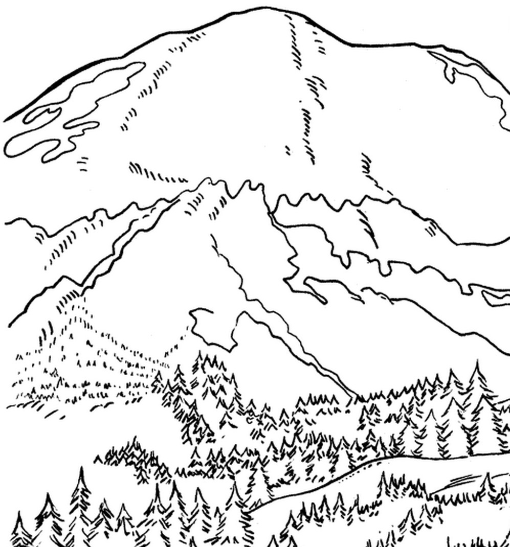997x1070 Mountains Coloring Page Pages Rocky Mountain National Park