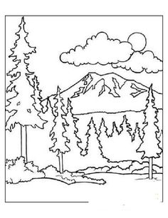 236x306 Printable Mountain Coloring Page Free Pdf Download