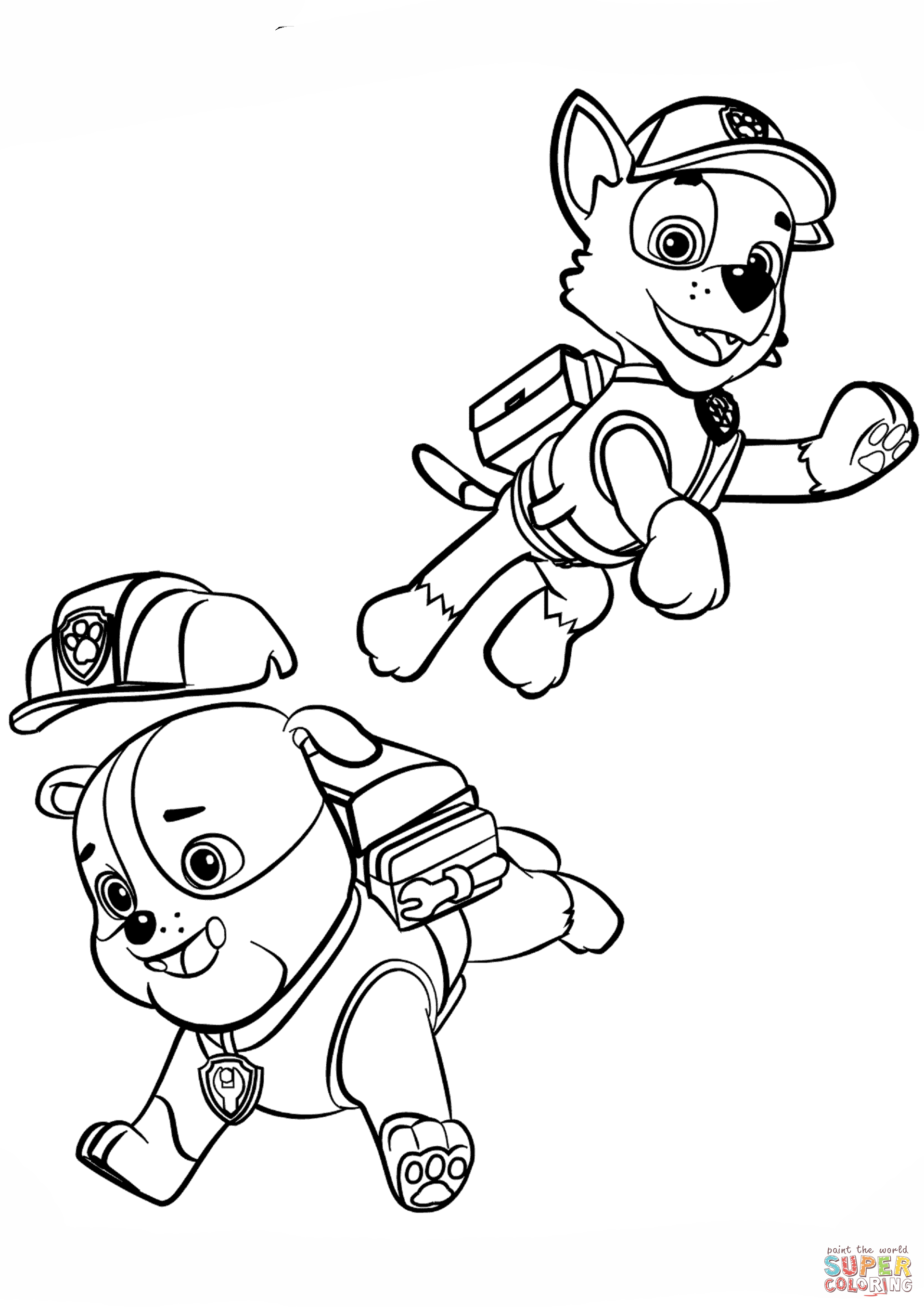 1920x2715 Odd Rubble Paw Patrol Coloring Page And Rocky