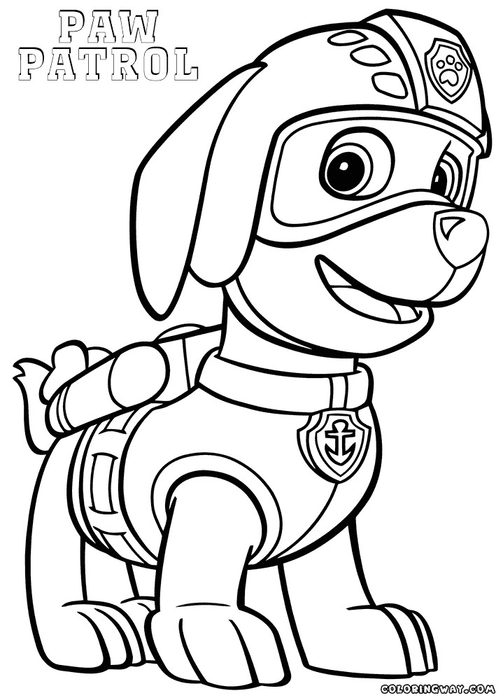 719x1000 Paw Patrol Zuma Coloring Pages