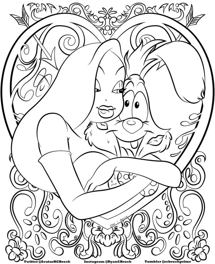728x892 Roger Rabbit Coloring Pages