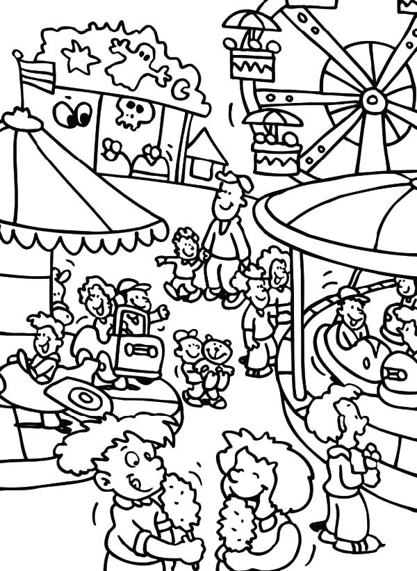 600x821 Lovely Carnival Rides Coloring Pages Coloring Ws