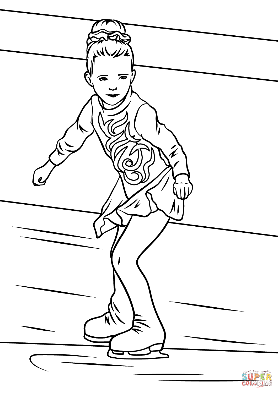 1060x1500 Roller Skate Coloring Page Lovely Girl Ice Skater Coloring Page