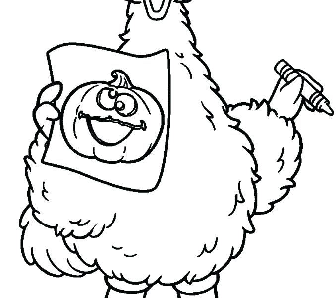 678x600 Coloring Pages For Adults Sesame Street Big Bird Page Free