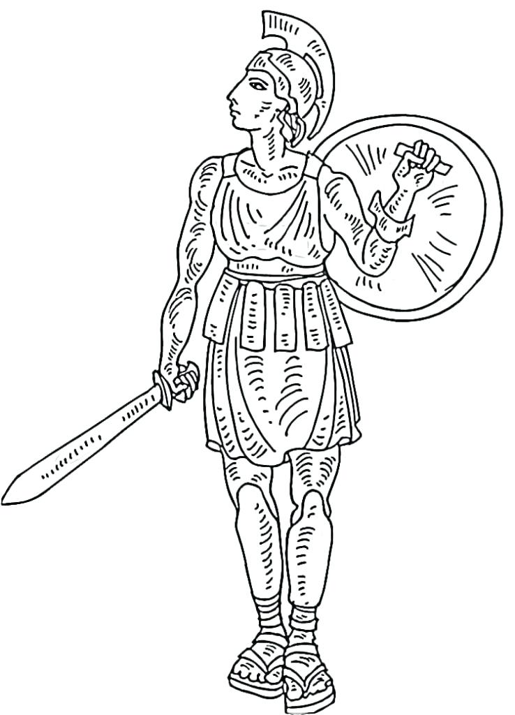 738x1024 Roman Coloring Pages Gladiator Ancient Coloring Page Roman Empire