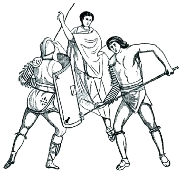 600x587 Ancient Rome Coloring Pages